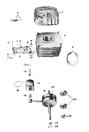 Tafel 17 Zylinder, Kolben, Kurbelwelle