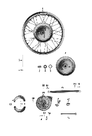Tafel 12 Hinterrad, Radkrper, Bremse, Bremsbettigung