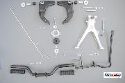 Stojnek, stupacky, uloen motoru, zadn brzda Simson S51