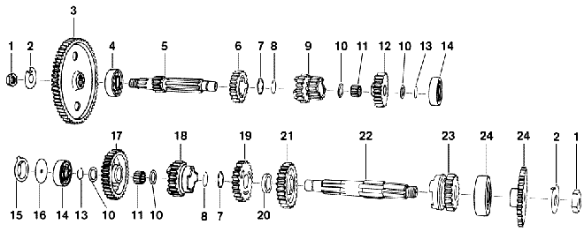 Ersatzteilkatalog Motor Getriebe Schaltrad Ritzel Antriebswelle MZ ETZ 250